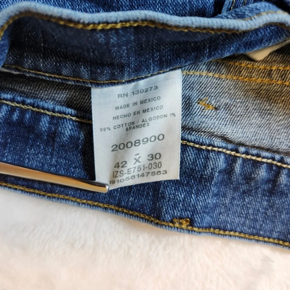 Lee‎ Straight Leg Jeans Mens 42x30 Blue Excellent Stretch Denim 2008900